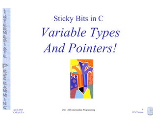 Sticky Bits in C Variable Types And Pointers! 