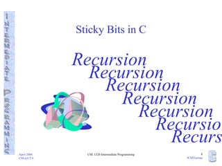 Sticky Bits in C Recursion Recursion Recursion Recursion Recursion Recursio Recurs 