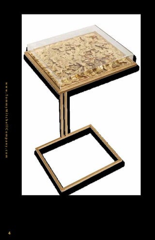 www.TommyMitchellCompany.com
4
G i l d e d B u t t e r f l y C o c k t a i l Ta b l e A v a i l a b l e i n s m a l l 0 0 0 S C T B
( 12 . 5” x 10 . 5” x 26” H ) a n d l a r g e 0 0 0 L C T B ( 12 . 5” x 14 ” x 26” H ) .
O t h e r f i n i s h e s a v a i l a b l e : Z i n c , S i l v e r L e a f a n d B u r n i s h e d S i l v e r.
A d d i t i o n a l c u s t o m l i n e n o r b a c k s a v a i l a b l e .
 
