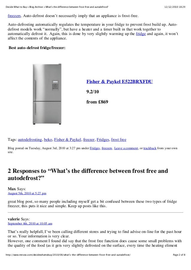 Decide What to Buy » Blog Archive » What’s the difference between frost