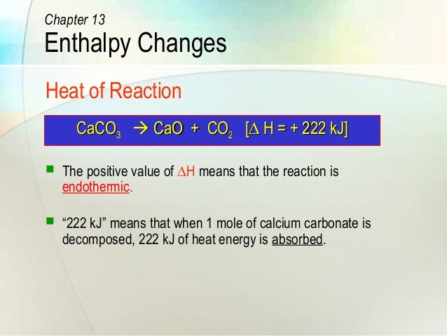 C13 enthalpy change