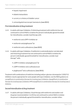 C13 nice type 2 diabetes in adults management 2015 | PDF