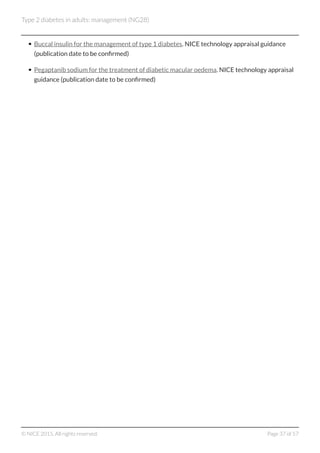 C13 nice type 2 diabetes in adults management 2015 | PDF