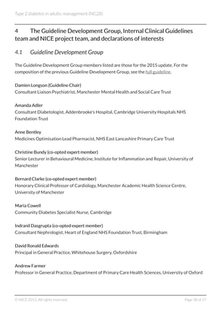 C13 nice type 2 diabetes in adults management 2015 | PDF