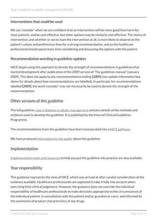 C13 nice type 2 diabetes in adults management 2015 | PDF