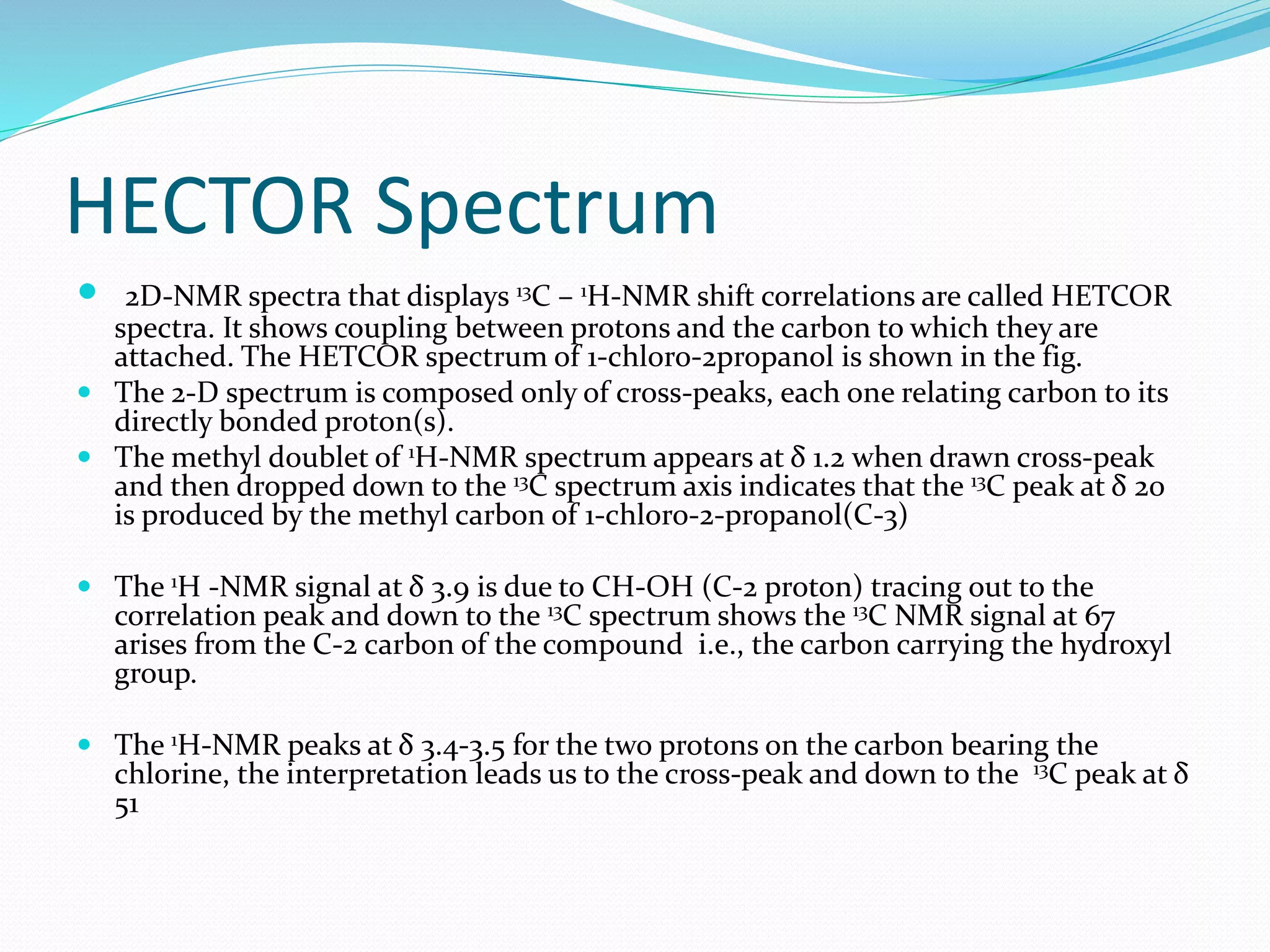 COSY Spectrum of m-dinitrobenzene
 