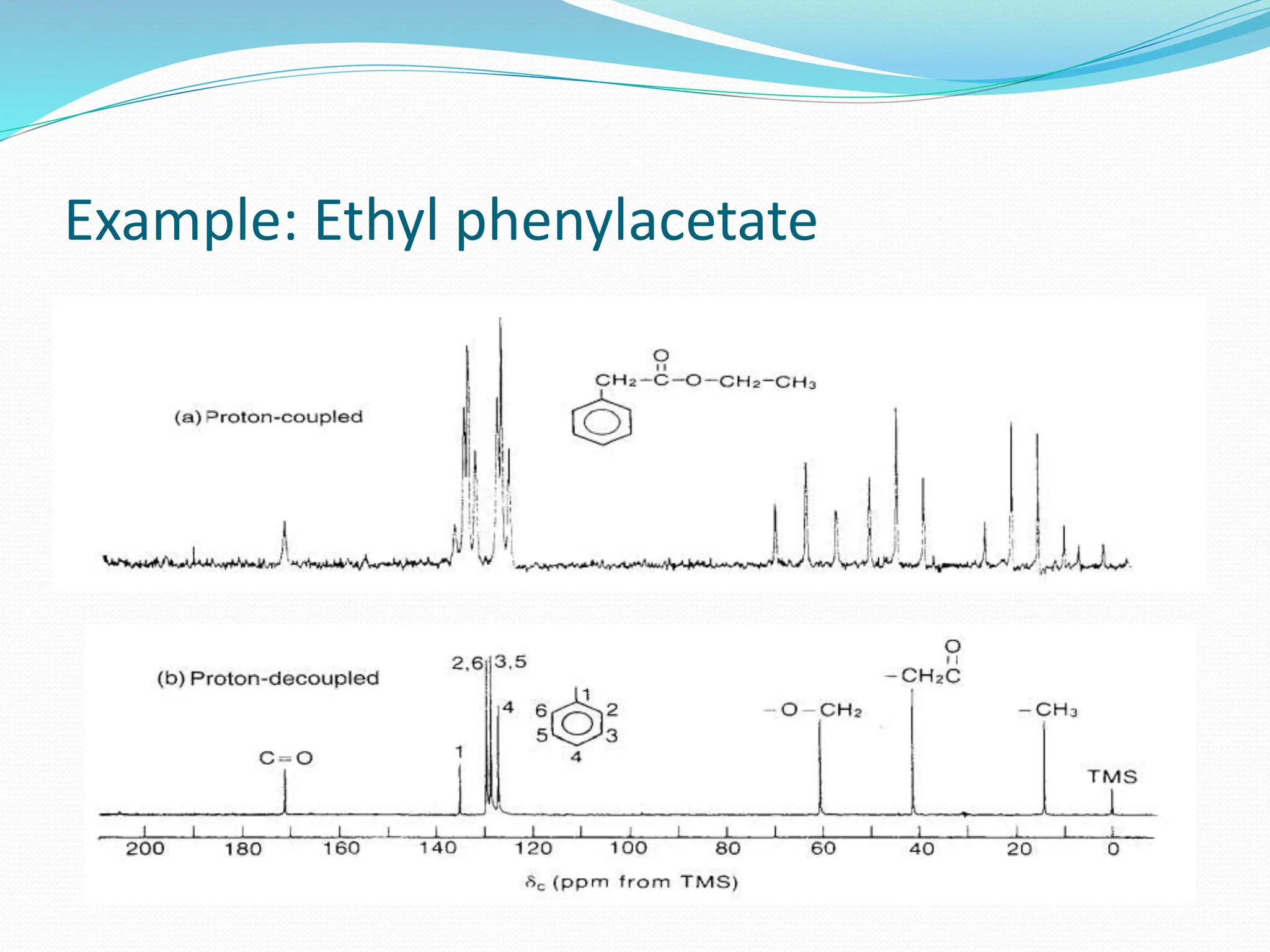 Example: Ethyl phenylacetate
 