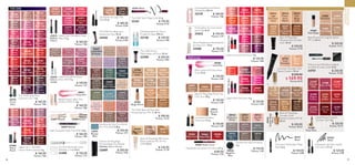 46 47
Estimulador de Crecimiento
para Uñas 8 ml
31032 $ 150.00
Puntos: 7.37
Gel Acondicionador para
Pestañas y Cejas 8 ml
31490 $ 150.00
Puntos: 7.37
Base Mineral de Larga Duración
FPS 15 30 ml
$ 320.00
Puntos: 15.71
31802
Porcelain
31805
Rose Beige
31805
Rose Beige
31804
Light Ivory
31806
Natural
Beige
Desmaquillador de Ojos a
Prueba de Agua 100 ml
32138 $ 140.00
Puntos: 6.88
Desmaquillante de Rostro
Hidratante 100 ml
32139 $ 160.00
Puntos: 7.86
The ONE Stylo Mega Liner 2.5 g
32161 $ 170.00
Puntos: 8.35
Sérum Reparación Revitalizante
de Uñas 5 en 1 8 ml
32580 $ 150.00
Puntos: 7.37
Labial MasterCreation
Giordani Gold 4 g
$ 320.00
Puntos: 15.71
33387
Delicate
Pink
33390
Elegant
Fuchsia
33393
Graceful
Mauve
33388
Rose Petal
33388
Rose Petal
33391
Regal
Amber
33394
Currant
Red
33389
Luscious
Coral
33698 Brown
33697 Blonde
33697 Blonde
33392
Red
Romance
33395
Rich
Burgundy
Sombras de Ojos Pro Wet 
Dry The ONE 2.28 g
$ 100.00
Puntos: 4.91
Estuche de Maquillaje
Personalizable Pro Palette
Medidas: 15.1 x 5.5 cm.
33689 $ 200.00
Puntos: 9.82
Gel Fijador de Cejas The
ONE 5 ml
$ 180.00
Puntos: 8.84
33692
Blonde
33694
Deep
Brown
Lápiz Dual para Cejas The ONE 1.8 g
$ 160.00
Puntos: 7.86
The ONE Primer
Minimizador de Poros 20 ml
33709 $ 200.00
Puntos: 9.82
The ONE Pre-Base para
Sombra de Ojos 10 ml
34445 $ 180.00
Puntos: 8.84
Máscara para Pestañas Longitud
Increíble Giordani Gold 8 ml
34751 $ 250.00
Puntos: 12.28
Base de Maquillaje BB Cream
Efecto Natural FPS 30 The
ONE 30 ml
$ 230.00
Puntos: 11.29
35059
Porcelain
35060
Nude
35061
Beige
The ONE Labial Ultra
Cremoso 5 en 1 4 g
$ 160.00
Puntos: 7.86
Labial Color Duradero Super
Mate 1.7 g
$ 160.00
Puntos: 7.86
The ONE Base de Maquillaje
Everlasting Sync FPS 30 30 ml
$ 290.00
Puntos: 14.24
Labial Cremoso OnColour 4 g
$ 120.00
Puntos: 5.89
Brillo Labial OnColour Rosa
Único 8 ml
$ 120.00
Puntos: 5.89
Base de Maquillaje Power Up
OnColour 30 g
$ 120.00
Puntos: 5.89
Labial Mate OnColour 4 g
$ 120.00
Puntos: 5.89
Delineador de Labios OnColour 0.7 g
$ 80.00
Puntos: 3.93
Bálsamo para Labios The
ONE A-Z FPS 25 4 g
$ 160.00
Puntos: 7.86
Labial 5 en 1 The ONE
Colour Stylist Lustrous 4 g
$ 160.00
Puntos: 7.86
Labial Extra Brillo Power
Shine HD 1.7 g
$ 150.00
Puntos: 7.37
35166
Pink Flair
35167
Metlted
Caramel
35168
Rosewood
Charm
35172
Pink
Attitude
35173
Uptown
Rose
35174
Cranberry
Blush
35175
Plum
Elegance
35176
Pink Lady
35177
Raspberry
Rave
35178
Flashy
Coral
35179
Coral Ideal
35180
Orange
Burst
35181
Sunset
Show
35182
Fatal Red
35183
Red Passion
35184
Red Haute
Couture
35185
Berry Bliss
35179
Coral
Ideal
35186
Irresistible
Copper
35187
Mocha
Cream
35188
Trendy
Cocoa
35189
Taupe
Intensity
35190
So
Blackberry
35191
Purple
Glamour
35169
Nude
Mauve
35170
Clover
Dream
35171
Rose Chic
33364
Nonstop
Nude
33365
Perennial
Pink
33366
Constant
Coral
33367
Forever
Fuchsia
33371
Resolute
Red
33372
Endless
Cherry
33372
Endless
Cherry
33373
Persistent
Plum
Corrector Giordani Gold
MasterCreation 10 ml
$ 240.00
$ 169.90
Puntos: 8.34
35115
Cool
Porcelain
35116
Warm
Beige
Base de Maquillaje
Giordani Gold
MasterCreation FPS 18
30 ml
$ 420.00
Puntos: 20.63
35237
Light Sand
Warm
35240
Natural
Beige
Warm
35238
Light Ivory
Neutral
35241
Golden
Beige
Warm
35241
Golden
Beige
Warm
35239
Rose Nude
Cool
35242
Deep
Cocoa
Warm
Delineador de Ojos Líquido
OnColour 3.5 ml
$ 120.00
Puntos: 5.89
35424
Black
36031
Cosy Pink
35465
Lustrous
Nude
35467
Pink
Lemonade
35468
Clover
Haze
35469
Sexy Plum
35470
Cherry
Candy
35470
Cherry
Candy
35471
Trendy
Berry
35472
Dazzling
Wine
38789
Love Pink
Corrector en Barra
OnColour 4.5 g
$ 120.00
Puntos: 5.89
39914
Natural
Beige
OnColour Delineador Mega
Kajal 2.6 g
$ 140.00
Puntos: 6.88
39371
Black
35783
Light Beige
Neutral
35780
Porcelain
Cool
35784
Light Sand
Warm
35786
Olive Beige
Neutral
35788
Sun Beige
Warm
35790
Amber
Warm
35785
Light Ivory
Neutral
35787
Beige
Warm
35789
Golden
Beige Warm
35787
Beige Warm
35791
Caramel
Warm
37300
Warm
Peach
37300
Warm
Peach
37301
Stylish
Blush
37302
Clover
Haze
37303
Mysterious
Pink
37304
Sleek Pink
32161 Black
37305
Sweet
Tangerine
37306
Classy Red
37307
Trendy
Crimson
37308
Chic
Burgundy
37309
Casual
Brown
38743
Peach
Nude
38754
Orange
Coral
38758
Bright Pink
38752
Ruby Red
38755
Apricot
Coral
38759
Punch Pink
38761
Bright
Fuchsia
38778
Vintage
Mauve
38753
Coral Red
38756
Rosy Pink
38760
Warm
Rouge
38777
Grape
Purple
38779
Purple
Berry
38807
Natural
Beige
38808
Dark Beige
38809
Amber
Sombra de Ojos OnColour
2 g
$ 110.00
Puntos: 5.40
38920
Shimmery
White
38921
Dazzle
Beige
38925
Silver Grey
38922
Sparkle
Pink
38923
Metallic
Taupe
38924
Opulent
Plum
38926
Sapphire
Blue
38926
Sapphire
Blue
38927
Mocha
Brown
38928
Velvet
Black
38947
Electric
Orange
39807
The
Red
38756
Rosy
Pink
39803
Vibe Pink
39801
Blush Rose
39804
Shock
Fuchsia
39806
Brick Red
39463
Nude Coral
39463 Nude Coral
39464
Rose Pink
39465
Red
39802
Coral
Blossom
39807
The Red
33679
Cool Lilac
Shimmer
33682
Vintage
Green
Matte
33685
Carbon
Black Matte
34791
Breezy Blue
34791
Breezy
Blue
42559
Fizzy
Orange
Shimmer
33680
Smokey
Plum
Shimmer
33683
Denim Blue
Matte
33687
Base Nude
Matte
34792
Pewter
Grey
42560
Electric
Rose
Shimmer
42562
Fudge
Brown
Matte
33675
Sandy Gold
Shimmer
33677
Honey
Blush
Shimmer
33678
Dusky Rose
Shimmer
33681
Raw
Copper
Shimmer
33684
Roasted
Coffee
Matte
34790
Golden
Khaki
42558
Sorbet Pink
Matte
42561
Radiant
Bronze
Shimmer
42563
Dim
Burgundy
Matte
THE ONE GIORDANI GOLD
ONCOLOUR
MAQUILLAJE
PROFESIONAL
35213
Light
Porcelain
Cool
35214
Pastel
Ivory
Warm
35215
Soft
Beige
Cool
35216
Gold
Sand
Warm
35217
Mild
Cinnamon
Warm
35218
Intense
Mocha
Warm
Base de Maquillaje
Metamorfosis Giordani
Gold 30 ml
$ 350.00
Puntos: 17.19
33673
Crisp Silver
Shimmer
 