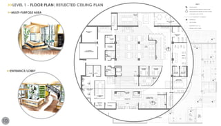 >>LEVEL 1 - FLOOR PLAN|REFLECTED CEILING PLAN 
>>MULTI-PURPOSE AREA 
>>ENTRANCE/LOBBY 
10. 
 