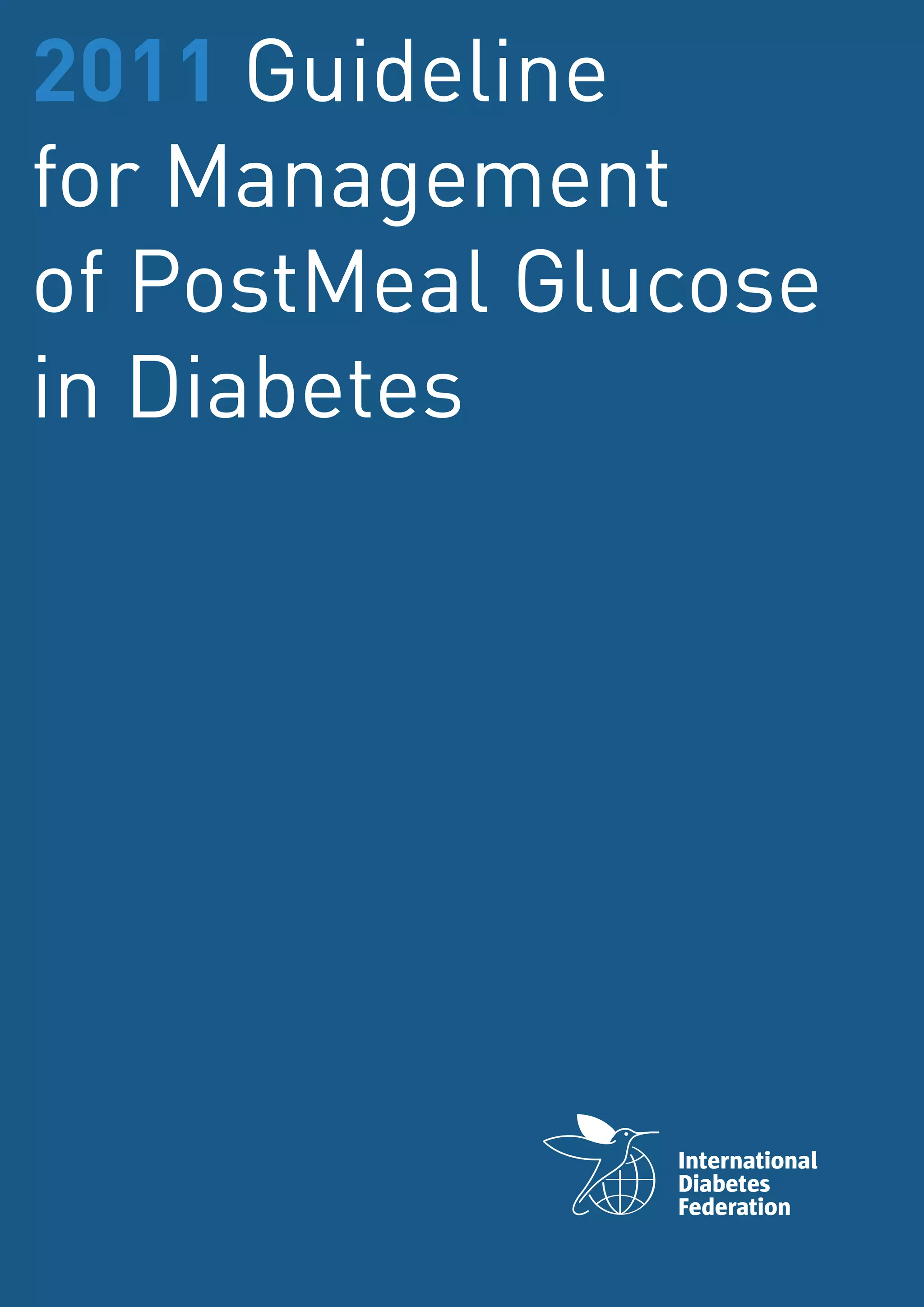 C14 idf guideline for management of postmeal glucose in diabetes 2011 PDF