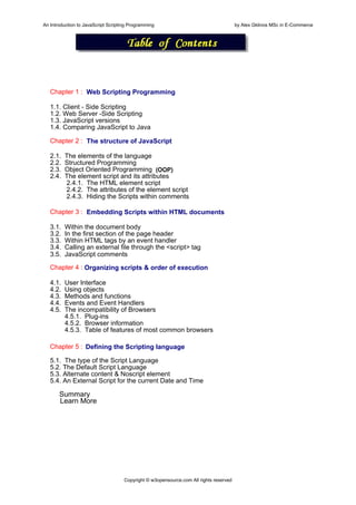 An introduction to JavaScript Scripting Programming | PDF