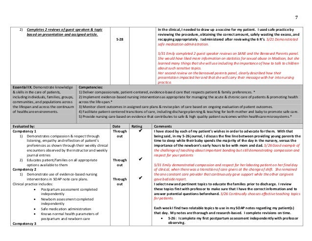 evaluation ob ob soap note