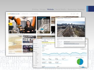 Writing / Design / Website / Social Media / Marketing / Strategy
 