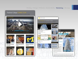 Writing / Design / Website / Social Media / Marketing / Strategy
 