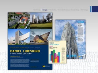 Writing / Design / Website / Social Media / Marketing / Strategy
 