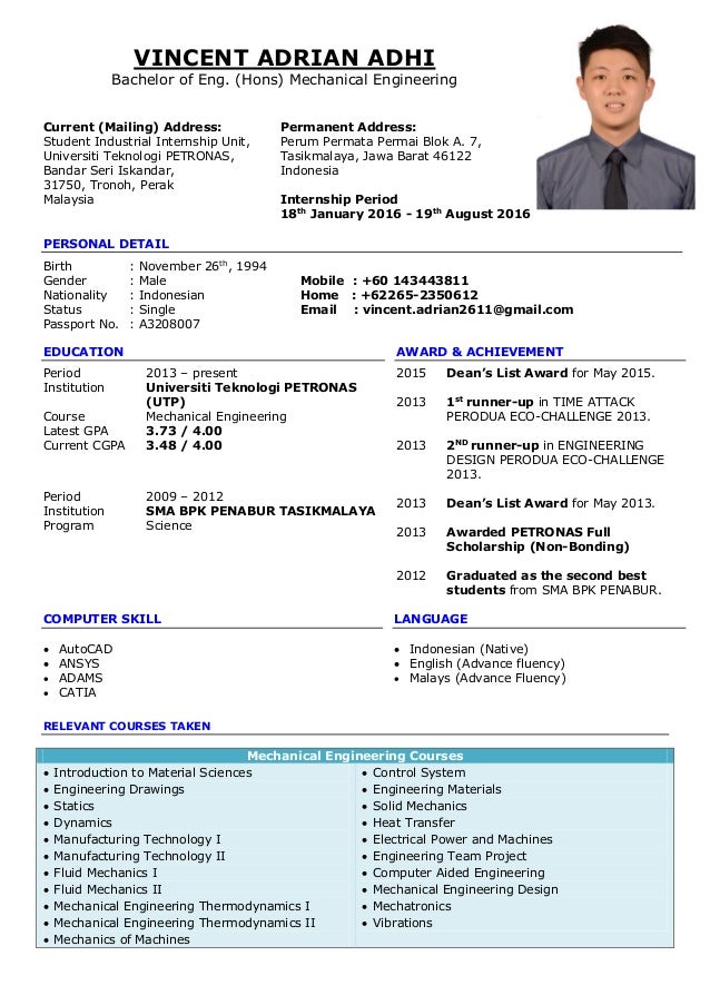 CV Vincent Adrian Adhi