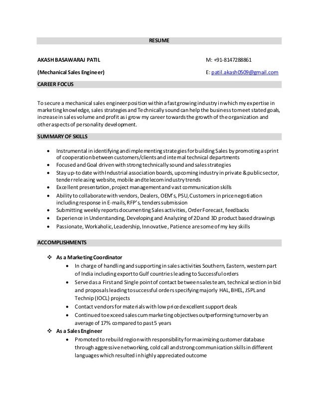 career focus on resumes