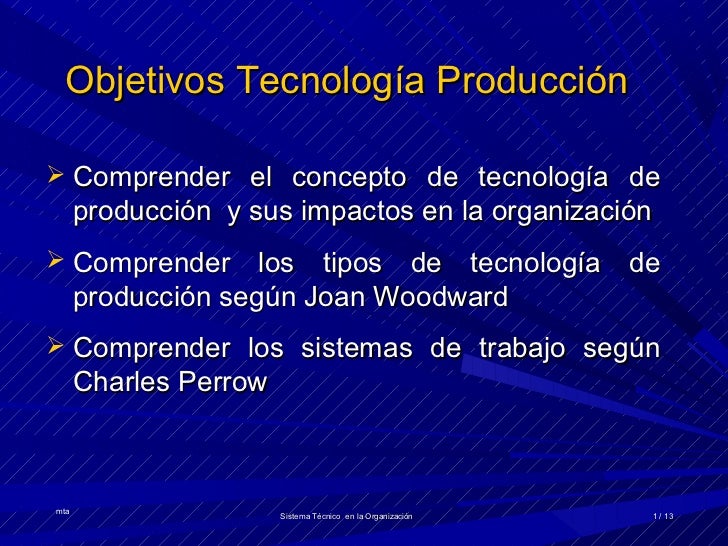 TECNOLOGÍAS DE PRODUCCIÓN