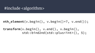 C++17 Attributes C++ 17
switch(condition) {
case 1:
std::cout <<”Option 1n”;
break;
case 3:
std::cout <<”Exceptional Value...