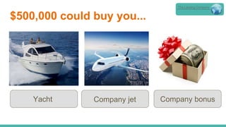 The Lansing Company
$500,000 could buy you...
Yacht Company jet Company bonus
 