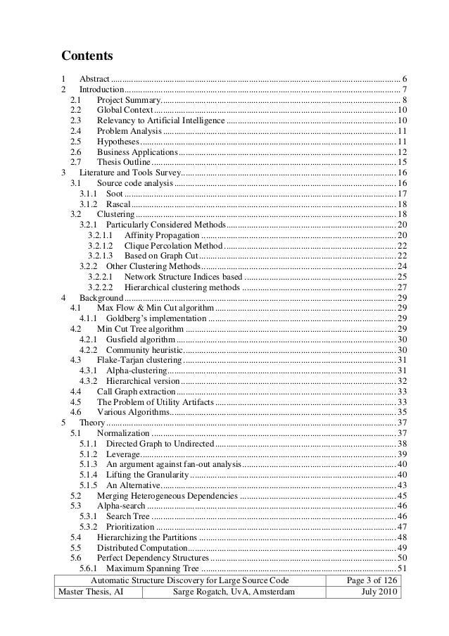 master thesis structure