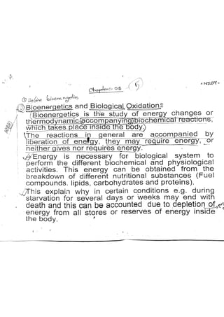 Bioenergetics and its types and properties