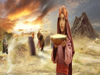 Na 1ª Leitura, Deus alimenta o Povo com o MANÁ. (Ex 16,2-4.12-15)
O povo está no deserto faminto, a caminho da terra Prometida.
Depois dos primeiros dias de entusiasmo pela liberdade conquistada,
o povo sente a dureza da marcha e a escassez de alimento e de água.
Recorda as seguranças que tinha no Egito....
Começa, então, a reclamar de Moisés e Aarão.
No Egito era escravo sim, mas tinha comida em abundância.
E estavam dispostos a trocar a liberdade por um pouco de comida...
 