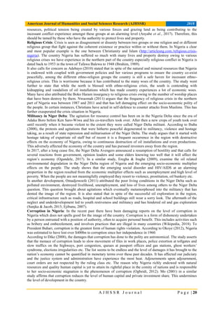 The Nigerian Crises Situations: A Discourse on Repositioning the ...