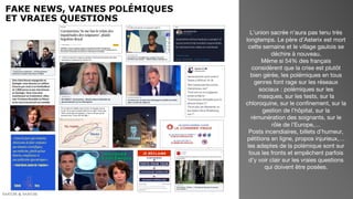 FAKE NEWS, VAINES POLÉMIQUES
ET VRAIES QUESTIONS
L’union sacrée n’aura pas tenu très
longtemps. Le père d’Asterix est mort
cette semaine et le village gaulois se
déchire à nouveau.
Même si 54% des français
considèrent que la crise est plutôt
bien gérée, les polémiques en tous
genres font rage sur les réseaux
sociaux : polémiques sur les
masques, sur les tests, sur la
chloroquine, sur le confinement, sur la
gestion de l’hôpital, sur la
rémunération des soignants, sur le
rôle de l’Europe,…
Posts incendiaires, billets d’humeur,
pétitions en ligne, propos injurieux,…
les adeptes de la polémique sont sur
tous les fronts et empêchent parfois
d’y voir clair sur les vraies questions
qui doivent être posées.
 