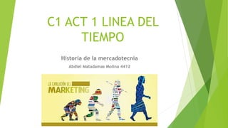 C1 ACT 1 LINEA DEL
TIEMPO
Historia de la mercadotecnia
Abdiel Matadamas Molina 4412
 