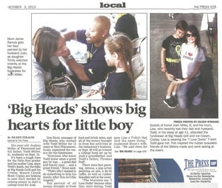 BIG HEADS WITH PIX article for Lehigh Valley Press