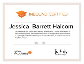 Hubspot Inbound Marketing Certification
