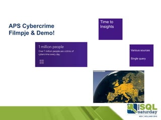 Time to
InsightsAPS Cybercrime
Filmpje & Demo!
Various sources
Single query
 