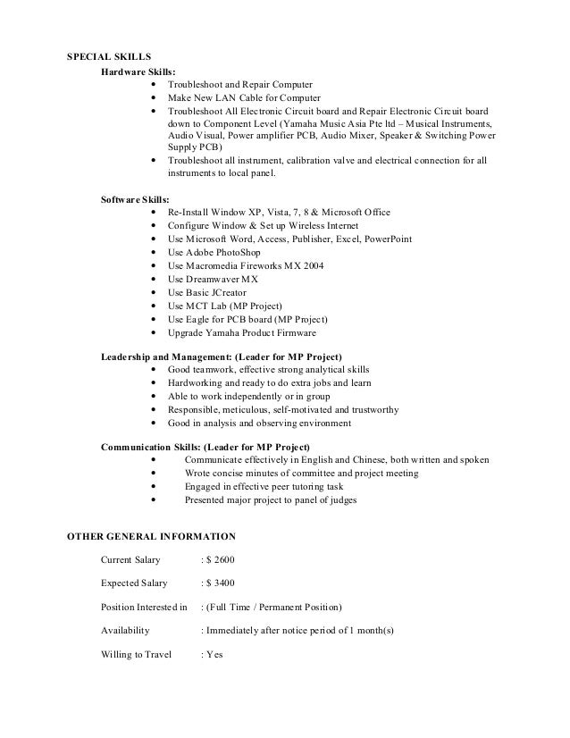 Skills Musical Instrument Resume Skills Musical Instrument Resume