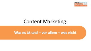 Content Marketing:
 