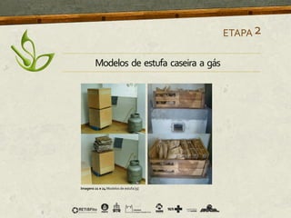 ETAPA2
Imagens 21 e 24 Modelos de estufa [9]
Modelos de estufa caseira a gás
 