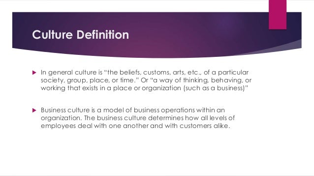Research paper business culture