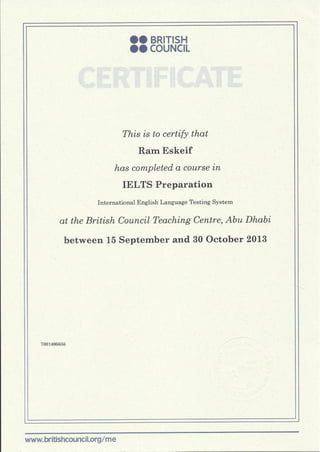 IELTS Preparation Course - British Council - UAE