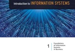 1
Foundations
of Information
Systems
in Business
 