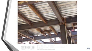 CAPÍTULO 1: SISTEMAS ESTRUCTURALES
CURSO: ESTRUCTURACIÓN, PREDIMENSIONAMIENTO Y ANÁLISIS
DE EDIFICIOS
ING. CHRISTIAN ASMAT GARAYCOCHEA
168
 