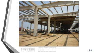 CAPÍTULO 1: SISTEMAS ESTRUCTURALES
CURSO: ESTRUCTURACIÓN, PREDIMENSIONAMIENTO Y ANÁLISIS
DE EDIFICIOS
ING. CHRISTIAN ASMAT GARAYCOCHEA
215
 