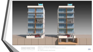 CAPÍTULO 1: SISTEMAS ESTRUCTURALES
CURSO: ESTRUCTURACIÓN, PREDIMENSIONAMIENTO Y ANÁLISIS
DE EDIFICIOS
ING. CHRISTIAN ASMAT GARAYCOCHEA
235
 