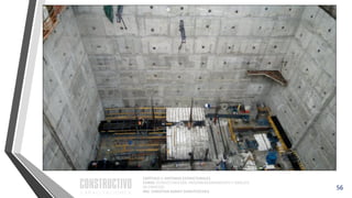 CAPÍTULO 1: SISTEMAS ESTRUCTURALES
CURSO: ESTRUCTURACIÓN, PREDIMENSIONAMIENTO Y ANÁLISIS
DE EDIFICIOS
ING. CHRISTIAN ASMAT GARAYCOCHEA
56
 