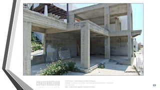 CAPÍTULO 1: SISTEMAS ESTRUCTURALES
CURSO: ESTRUCTURACIÓN, PREDIMENSIONAMIENTO Y ANÁLISIS
DE EDIFICIOS
ING. CHRISTIAN ASMAT GARAYCOCHEA
69
 