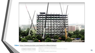 CAPÍTULO 1: SISTEMAS ESTRUCTURALES
CURSO: ESTRUCTURACIÓN, PREDIMENSIONAMIENTO Y ANÁLISIS
DE EDIFICIOS
ING. CHRISTIAN ASMAT GARAYCOCHEA
81
Video: https://www.youtube.com/watch?v=0MulUSkKqIU
 