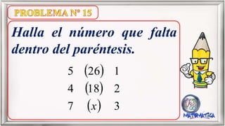 Halla el número que falta
dentro del paréntesis.
 
 
  37
2184
1265
x
 