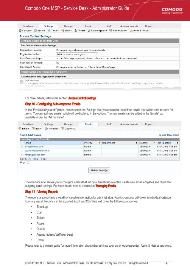 Comodo One It Help Desk Ticketing System