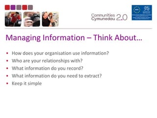 Managing InformationHow do you manage info?