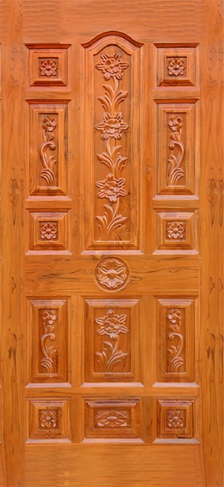 African teak wood door carved readymade