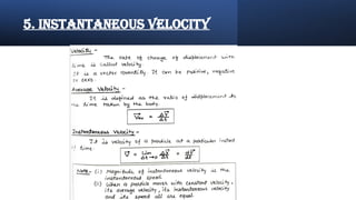 5. instantaneous velocity
 